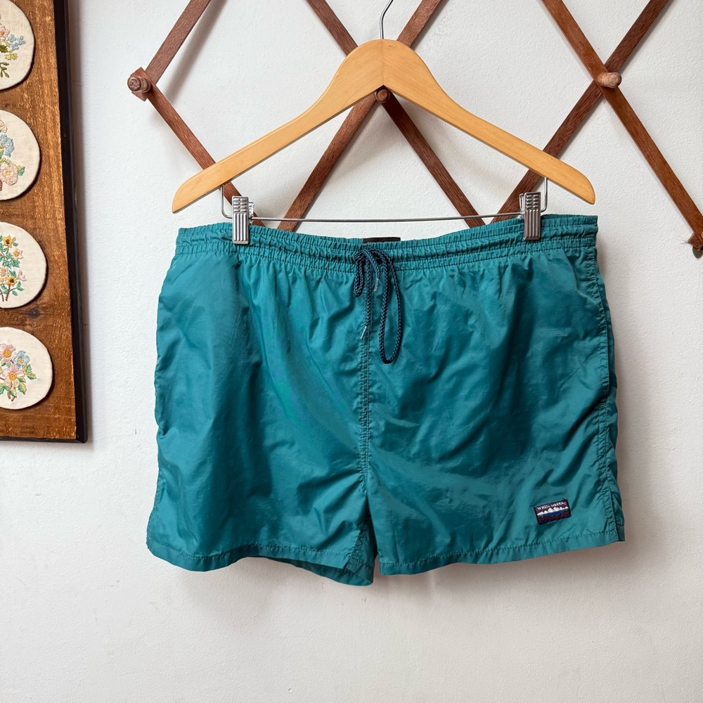 90s Vintage Teal Swim Shorts